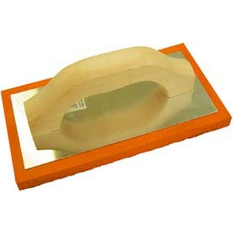 2PZ FRATTONE IN SPUGNA ARANCIO MANICO LEGNO - cm.23,5x10,5