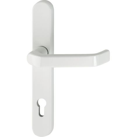 Schmalschild - Halbgarnitur LIVERPOOL - (Innen) PZ92, 8x50, weiß RAL 9016