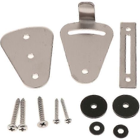 Quincaillerie de verrouillage de porte coulissante en acier pour porte et portail-Silver (1/5)