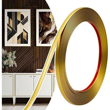 Decorative Border, Self Adhesive Decorative Strip for Doors, Windows, Flexible Mirrors, Walls, Ceilings, Floors, Cabinets, Tile, and Borders (1/4)