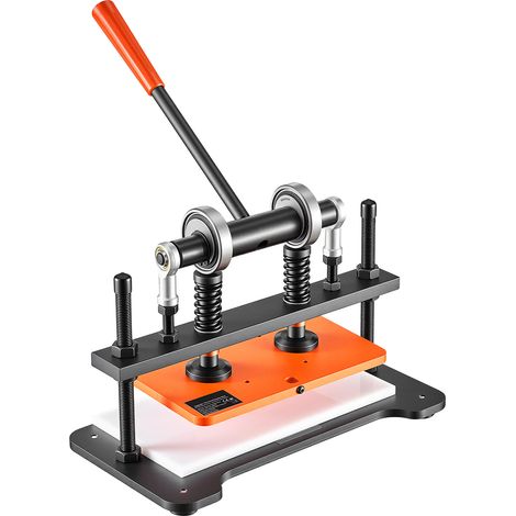 Mophorn Macchina manuale per il taglio del cuoio con piastra da 260 x 150 mm, pressa da banco per goffratura e fustellatura, pressione 1,5 T, corsa 12 mm, doppio asse guida, adatta a vari materiali (1/5)