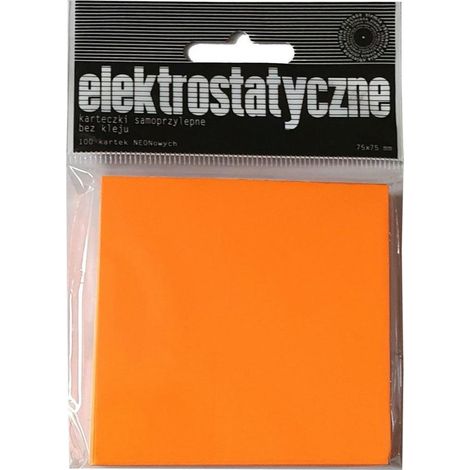 Elektrostatische Karten 75x75mm 100K orange.