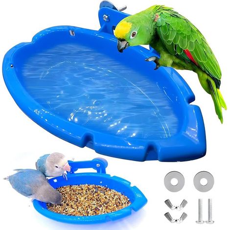 2 pcs Oiseau Baignoire, Boîte de Bain pour Oiseaux, Bol de baignoire Bird, Cage Cockatiel Perruche, Petit Oiseau Bain Box Pour Les Oiseaux Perroquets Perruches Oiseaux Cage Accessoires Douche (1/5)
