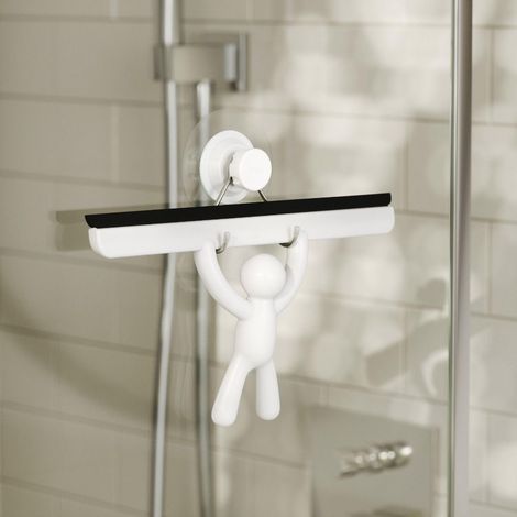 Raclette Salle de Bain Adhésive, sans Traces, Blanc (1/5)
