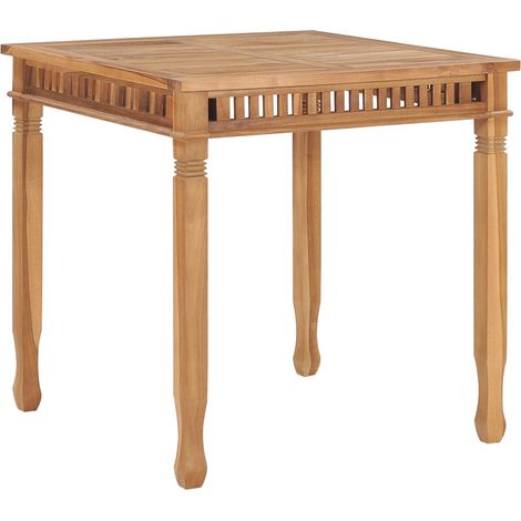 vidaXL Tavolo da Pranzo per Giardino 80x80x80 cm in Massello di Teak (1/5)