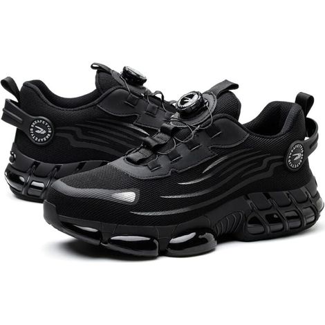 Scarpe antinfortunistiche antischiacciamento e antiperforazione, scarpe antinfortunistiche con lacci rotanti, scarpe antinfortunistiche traspiranti in tessuto, scarpe sportive (1/4)