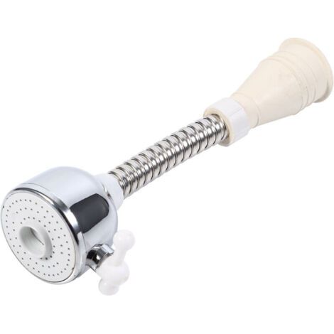 360° Pivotant Aérateurs de Robinet, Robinet Économiseur d'Eau, 2 Modes Embout Robinet Cuisine Rotatif Grand Angle, Mousseur et brise-jet pour robinet, avec tuyau souple acier inoxidable (1/4)