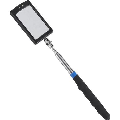 Miroir D'inspection - Télescopique Réglable 360° Pivotant Avec Éclairage LED - Pour Véhicules Machines Ateliers - 1 Pièce (1/4)
