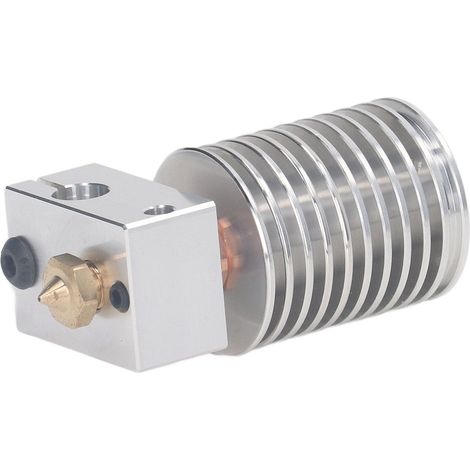 Buse en laiton 0,4mm pour imprimante 3D, bloc chauffant en aluminium, tube PTFE, gorge bimétallique, manchon silicone, pièce d'extrudeuse, kit remplacement (1/5)