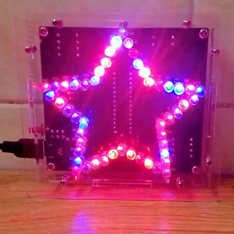 Luminaire Créatif à Assembler - Étoile LED 5 Branches avec Effets Lumineux Uniques