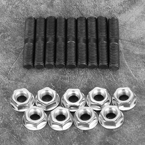 Juego de 9 fijaciones de turbo + tuerca de seguridad para Nissan S13, S14, S15 SR20 CA18