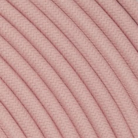 Fil Électrique Tissu Rose Antique 2x0,75mm² - Câble Électrique Textile de Qualité