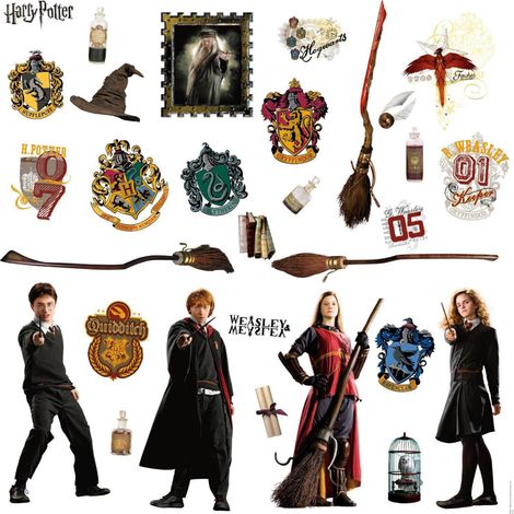 Stickers repositionnables Harry Potter 25,4CM X 45,7CM