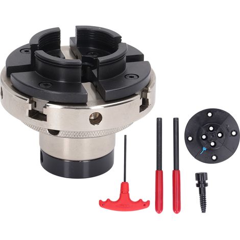 Mandrin de tour 4 pouces CUG3418CC 4 mâchoires 1 pouces x 8TPI, Kit d'accessoires de serrage en acier allié (1/5)