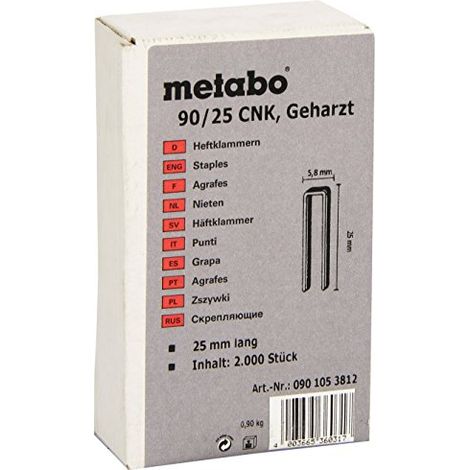 Metabo Punti metallici 90/25 CNK, resinati, zincati - 0901053812 (1/2)