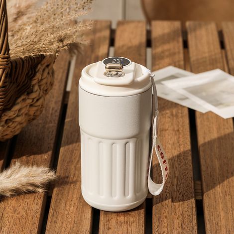 Bouteille isotherme avec affichage de la température, mug isotherme pour café à emporter, bouteille isotherme à café avec affichage de la température, mug isotherme