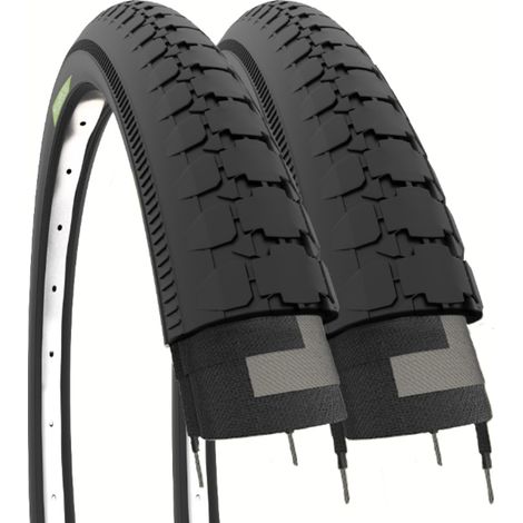 2 COPERTONI 26 X 2 X 1 3/4 (54-571) PNEUMATICI NERI PER MOTO CARRETTO FURGONCINO BICICLETTA (1/2)