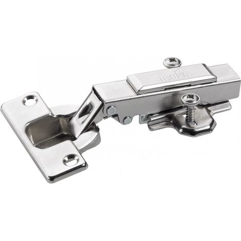 Hettich – Lot de 12 charnières invisibles à encastrer 35mm – Angle d'ouverture 110° – Acier nickelé – Recouvrement total pour meubles