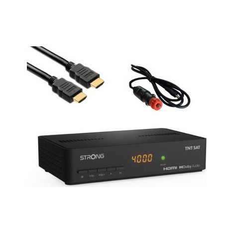 PACK STRONG SRT 7408 Décodeur Satellite ASTRA HD + Carte TNTSAT + Câble HDMI Longueur 2m + Cable 12V (1/5)