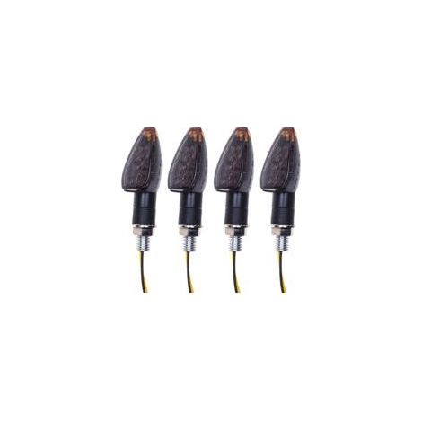Set mit 4 wasserdichten 14-LED-Motorradblinkern – 12 V IP68 Blinker für Roller, Quads und Cruiser – Direkte Montage – Crezuo