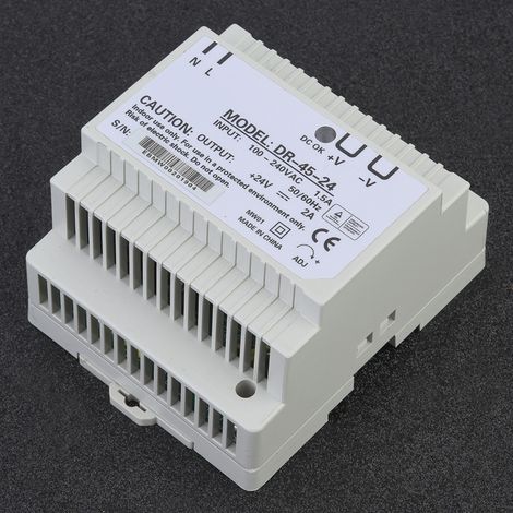 Alimentation Rail DIN 45W 24V DC Sortie Unique, Convertisseur AC/DC à Découpage (1/5)