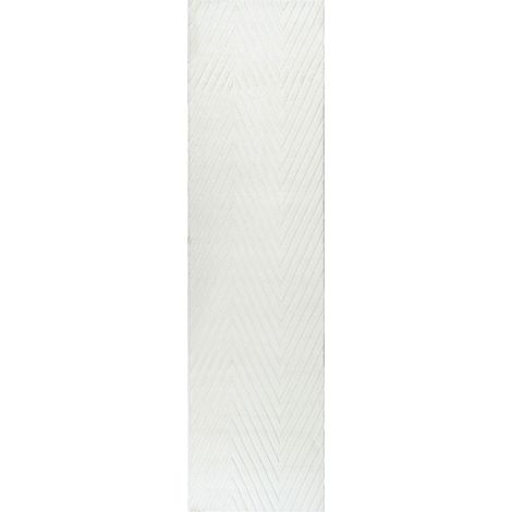 Tappeto da corridoio rettangolare in jacquard, 80 x 300 cm, a pelo corto, bianco sporco, Twynam (1/5)