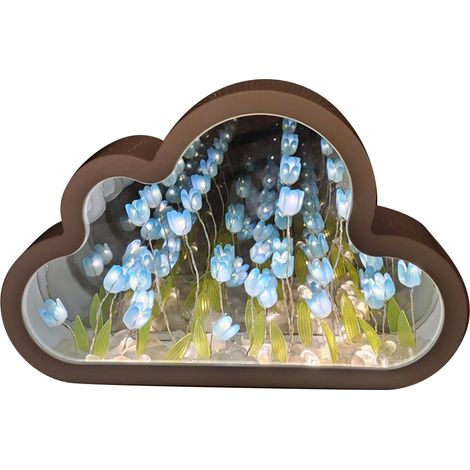 Veilleuse tulipe à faire soi-même pour la chambre, lampe de bureau nuage tulipe (1/5)