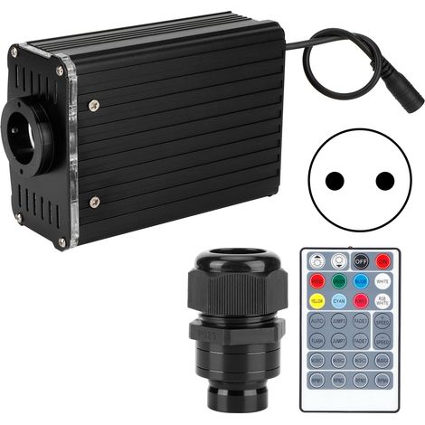 Lumière à fibres optiques RGBW 19W avec télécommande pour plafond, décoration bar et KTV, câble 0.75mm x 2m, prise EU 100‑240V (1/5)