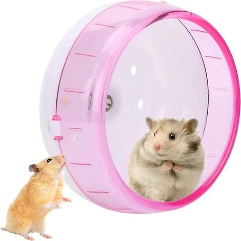 MIMOSON-Roue d'exercice ultra silencieuse pour hamsters, gerbilles et souris. Roue rotative silencieuse avec support réglable. (1/3)