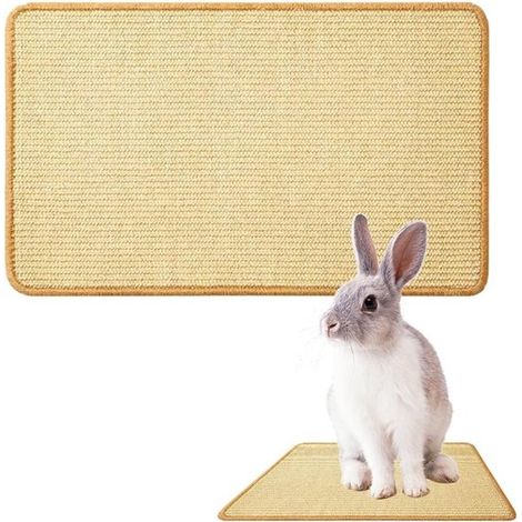 Alfombrilla rascadora para gatos，5090cm，Con cierre de velcro，Alfombrilla de sisal，Duradera y resistente a desgarros，Protege los muebles (1/5)