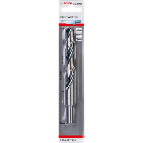 1x Forets hélicoïdaux HSS PointTeQ (pour métal, emmanchement réduit 13 x 101 x 151 mm, accessoires pour perceuse-visseuse) (1/5)