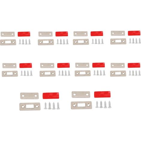 Lot de 10 fermetures magnétiques pour portes placard, en acier (1/5)
