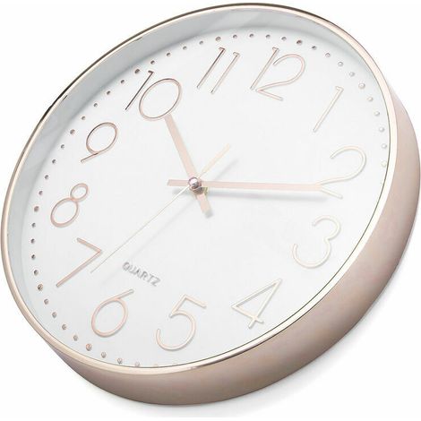 royaluxe - 12 Horloge murale en or rose sans tic-tac lueur horloge murale silencieuse (1/5)