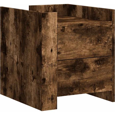 Maison Exclusive - Nachttisch Räuchereiche 45x50x50 cm Holzwerkst