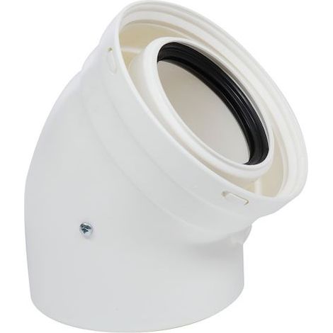 Coude ventouse diamètre 80/125 de 45 degrés - ATLANTIC - 074301