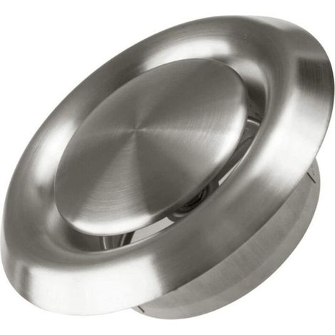 Ensoleille – Verstellbares 100-mm-Lüftungsgitter aus Edelstahl – Rundes Wand-Abluftgitter – Einfache Installation – Für Badezimmer und Küchen (1/5)