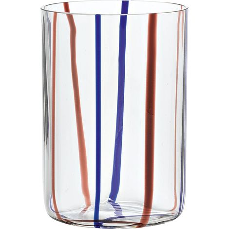 Bicchiere Tirache Zafferano in vetro borosilicato bicolore Ametista-blu box 6 pezzi (1/2)