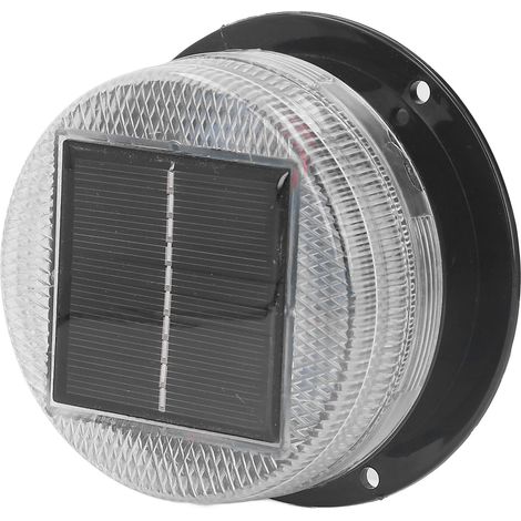 Solarbetriebene Ampel mit 6 LEDs, abwechselnd rot und blau, wasserdicht, rund, tragbar, für mehr Verkehrssicherheit (1/5)