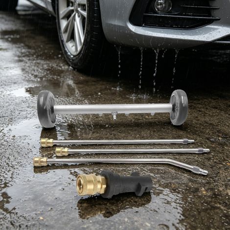 Unterboden-Reinigungswerkzeug mit Rädern Hochdruck-Wasserbürste Fahrgestell (1/5)