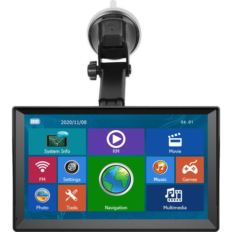 Navigatore GPS per auto, touch screen da 9" con mappa offline 2024, supporta guida vocale, promemoria velocità e semaforo rosso/percorso personalizzato per camion (1/5)