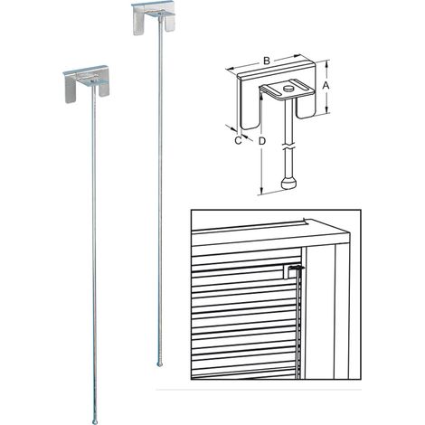 SICURA PER TAPPARELLA PLASTICA ASTA 39X480 MM- BOLIS ITALIA- 50,0 pz