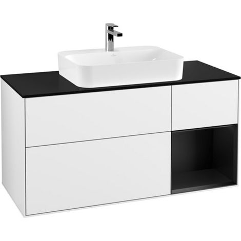 V&B Waschtischunterschrank Finion 120cm, Pl b m, Rg r b m Lac, glo wh. Lac (1/2)