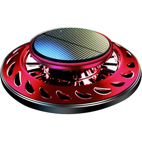Diffuseur d'huiles essentielles pour voiture, rotatif, élimine les odeurs, parfum longue durée, soulage le stress, désodorisant rouge (1/5)