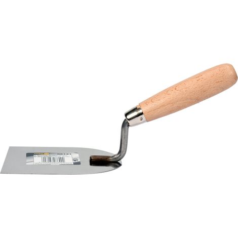 Stuckateur-Hufeisenkelle 100x120 mm Edelstahl, Holzgriff