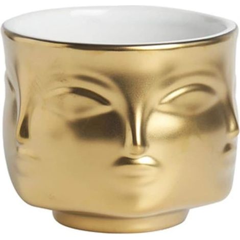 SABIR-Pot de fleurs créatif à visage humain, vase en céramique, décoration pour plantes succulentes, statue en céramique pour salon, bureau et balcon D (1/4)