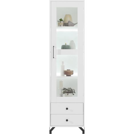 Vitrine mit Beleuchtung weiß BEND-133 (1/5)