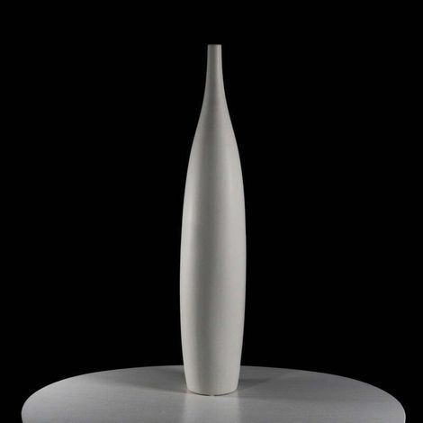 Vase de sol décoratif haut en céramique blanche Séville - 70 cm (1/5)