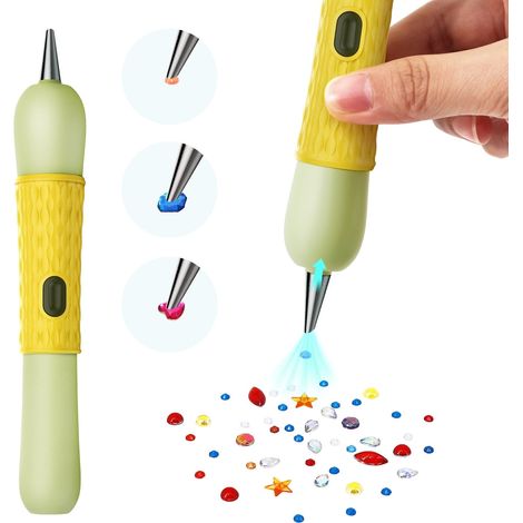Pennello per pittura a diamante sottovuoto, non richiede cera, senza fili e silenzioso, batteria ricaricabile, design leggero, accessorio per pittura a diamante per adulti, ecologico (1/5)