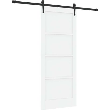 Maison Exclusive - Schiebetür ORKDAL Weiß und Schwarz 83 x 202 cm