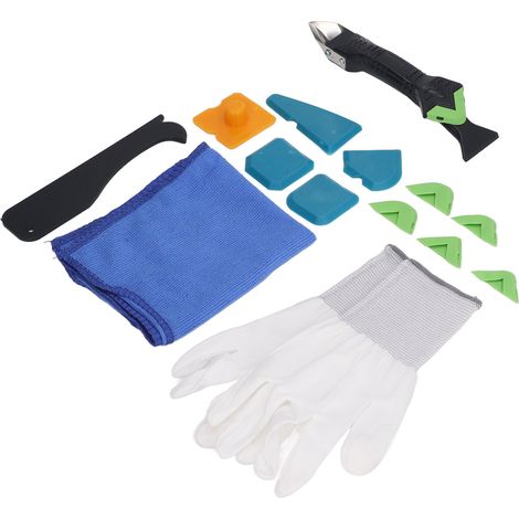 Kit d'outils pour enlever les joints de carrelage : grattoir en silicone et acier inoxydable, kit de calfeutrage pour fenêtres de cuisine (1/5)